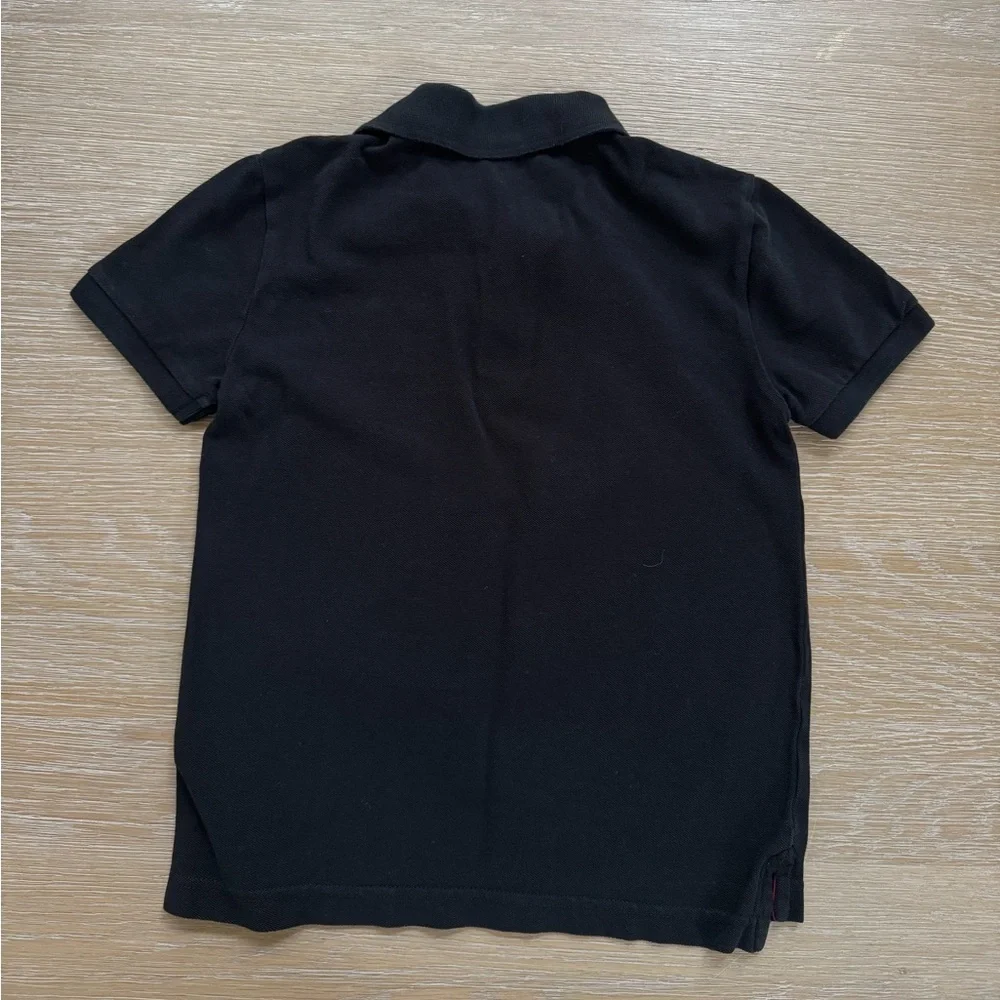 US POLO boys black colored short sleeve polo shirt top size 7 8 years